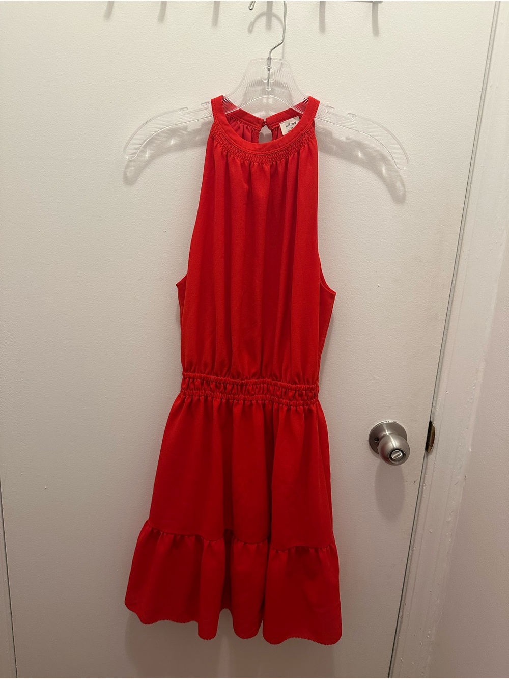 Wilfred Red Halter Tiered Casual Dress